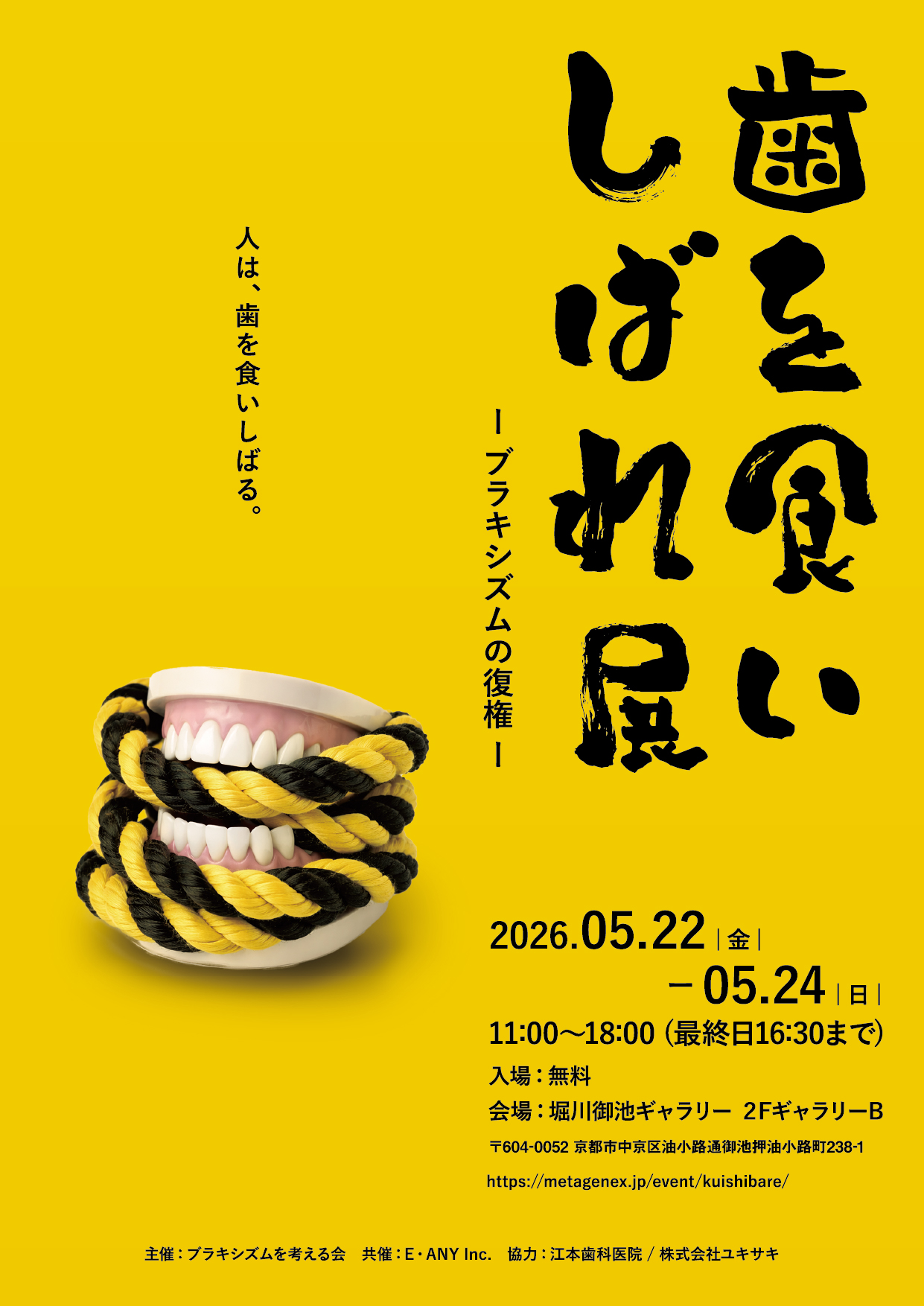 歯を食いしばれ展 ー ブラキシズムの復権 ー | midcoro
